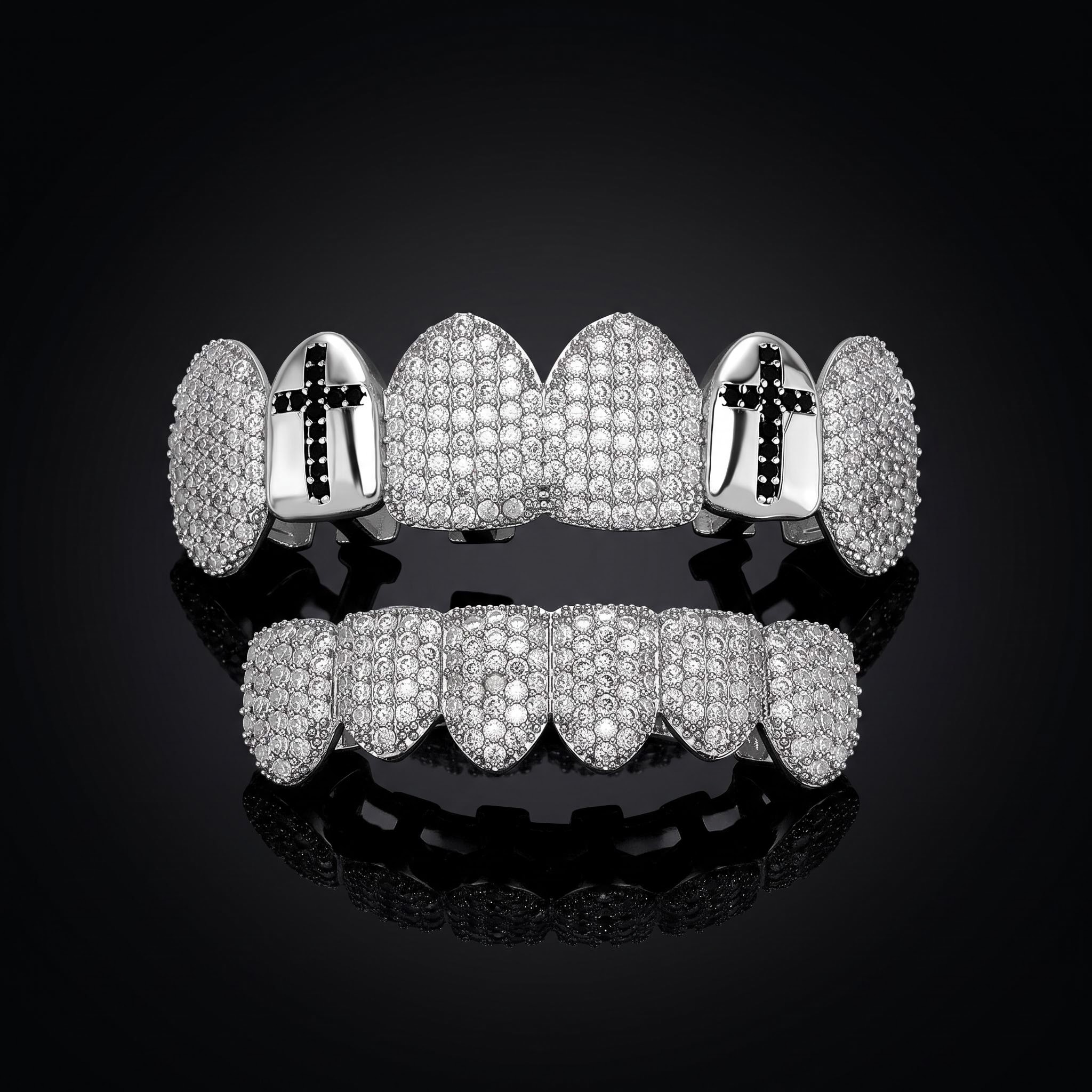 Iced Out Cross Grillz Set Iced Out Cross Grillz Set