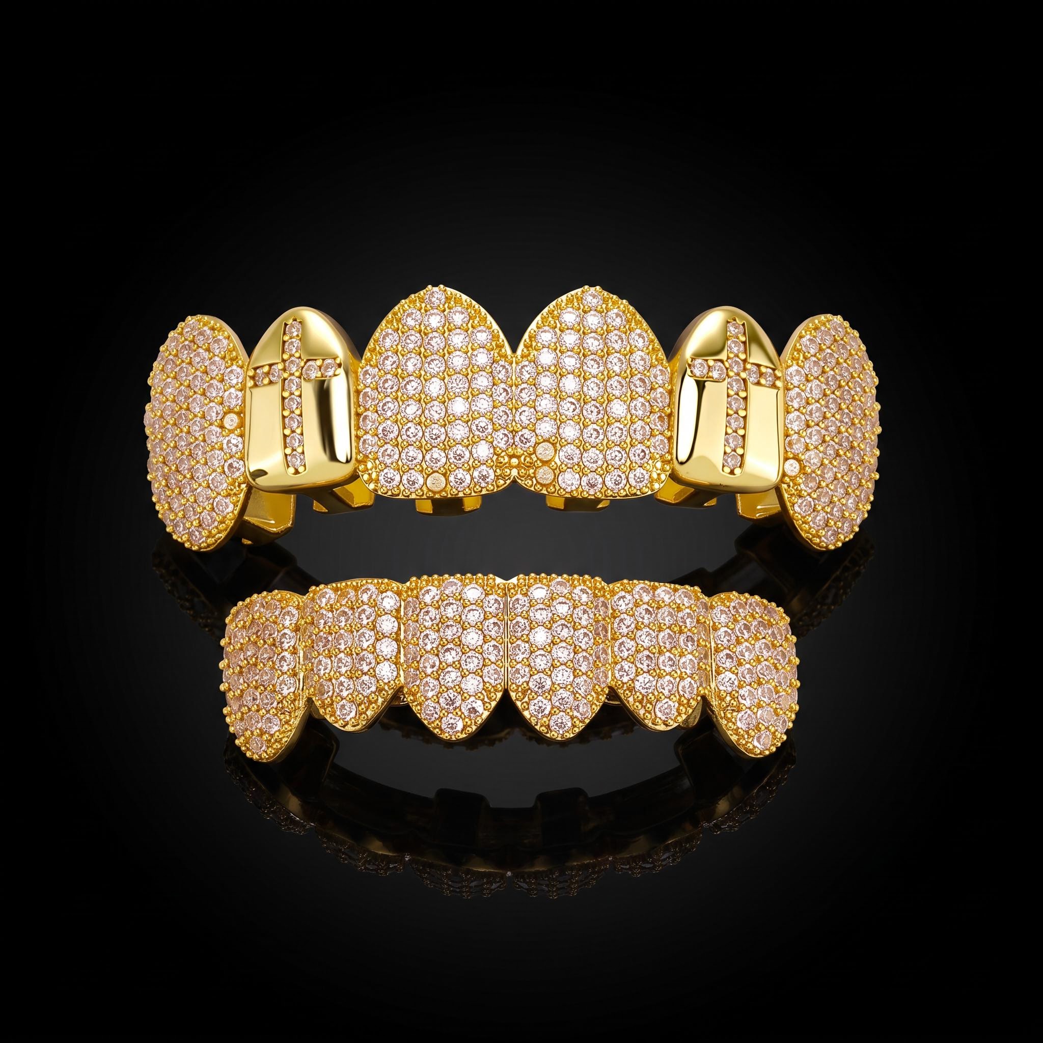 Iced Out Cross Grillz Set Iced Out Cross Grillz Set