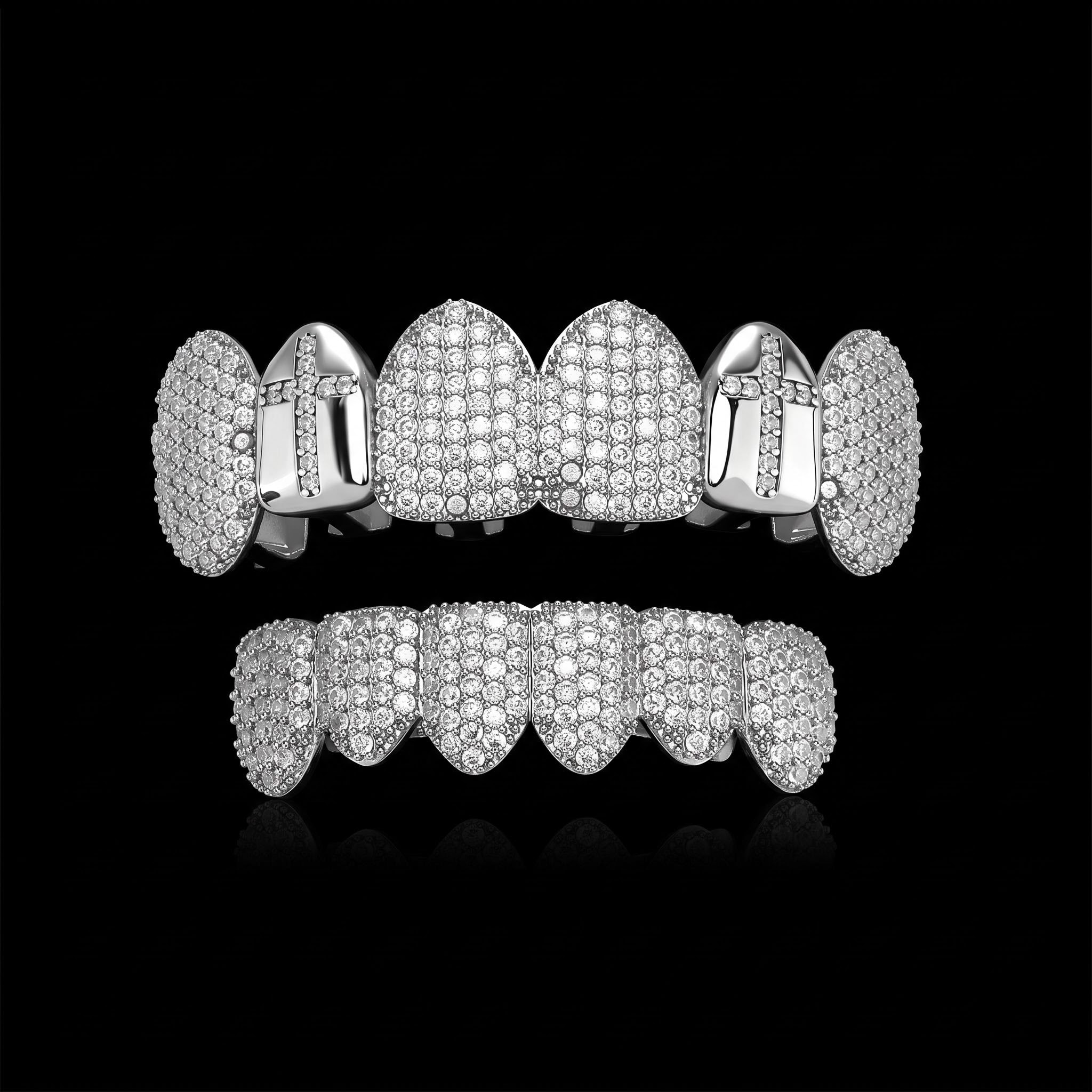 Iced Out Cross Grillz Set Iced Out Cross Grillz Set