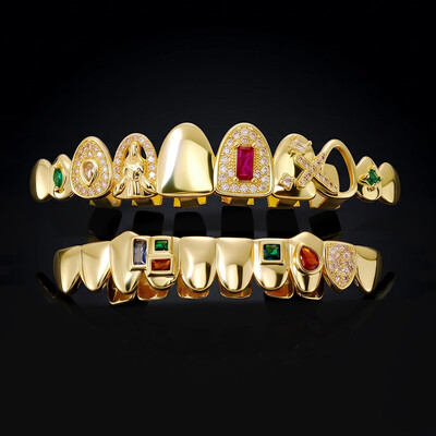 Iced Out Multi-Color Grillz Set
