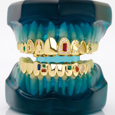 Iced Out Multi-Color Grillz Set