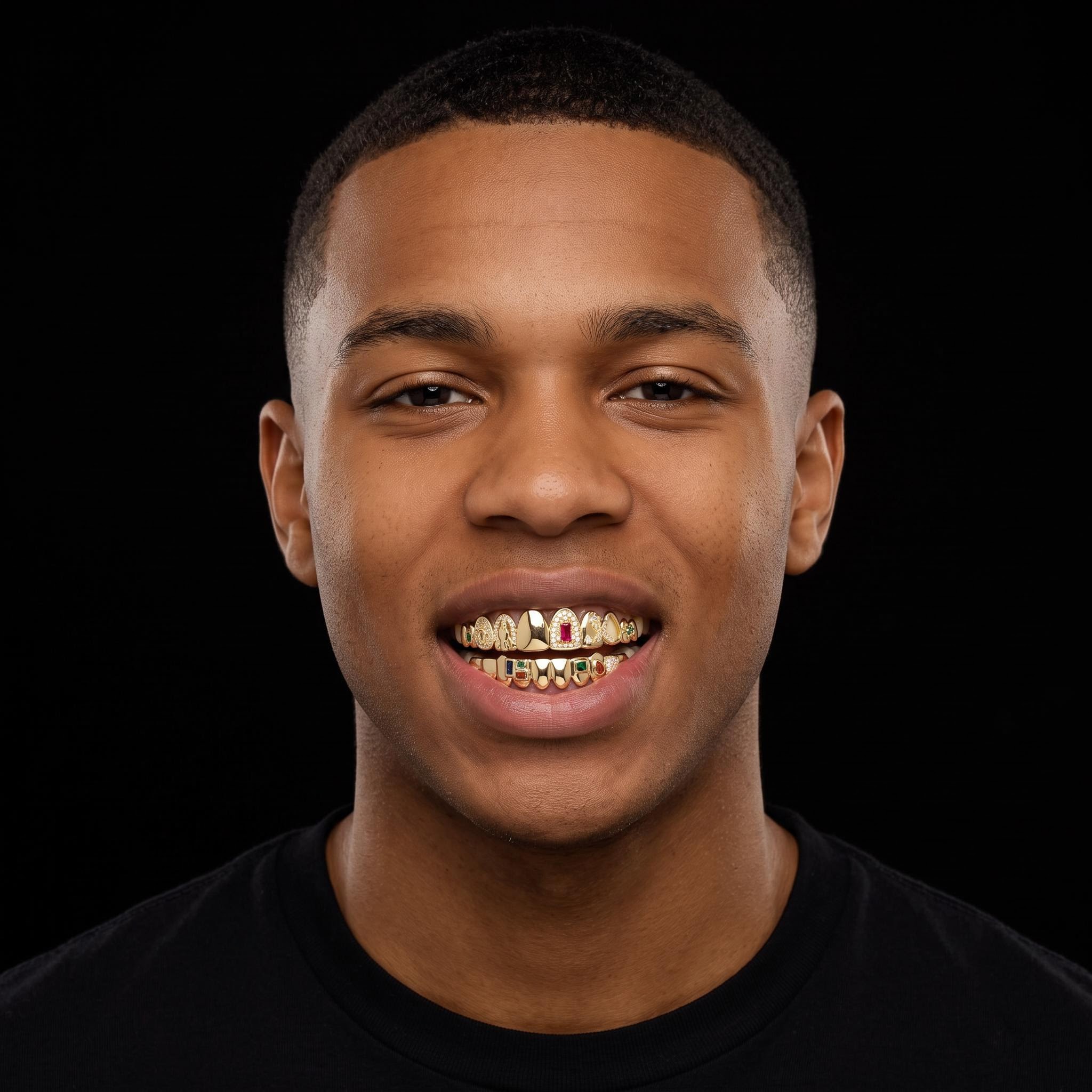 Iced Out Multi-Color Grillz Set