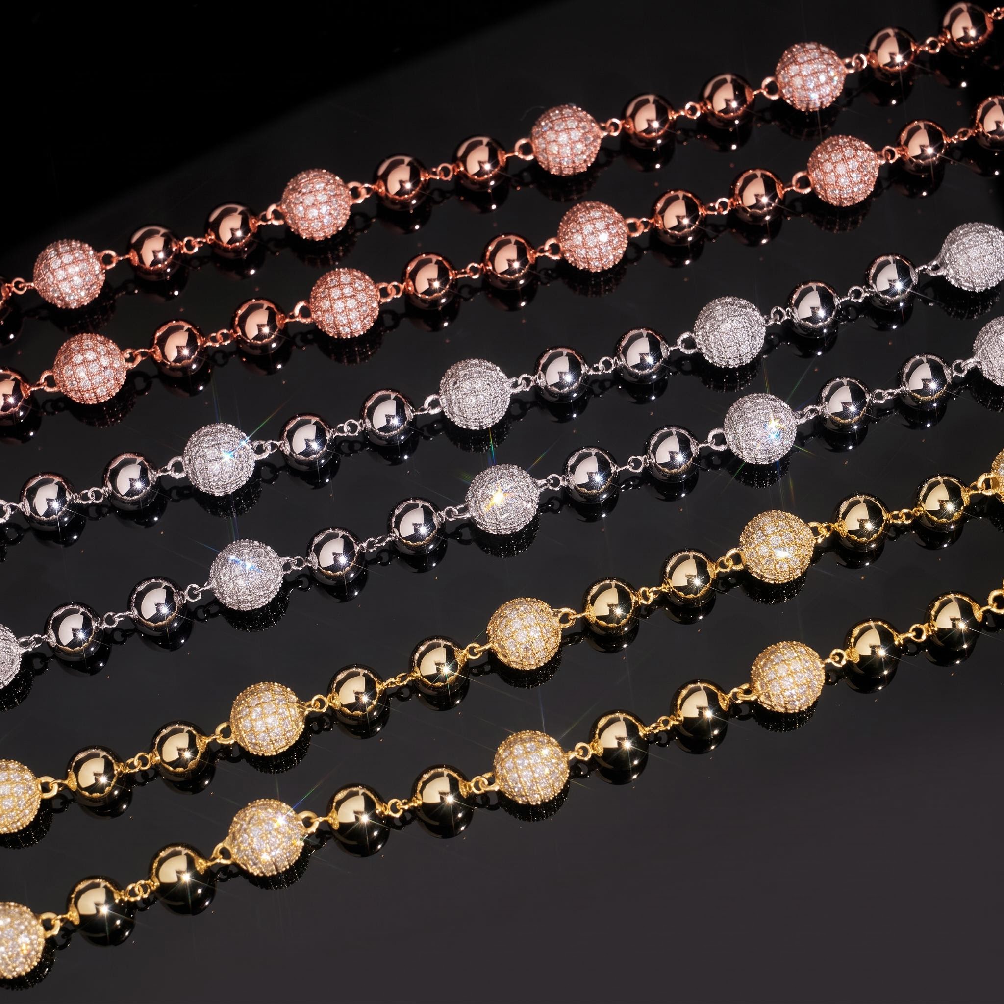 925 Silver & VVS1 Moissanite Cross Beads Rosary Necklace 925 Silver & VVS1 Moissanite Cross Beads Rosary Necklace