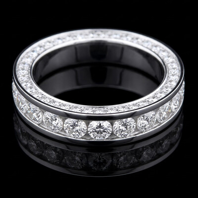 Iced Out Channel Set Eternity Ring