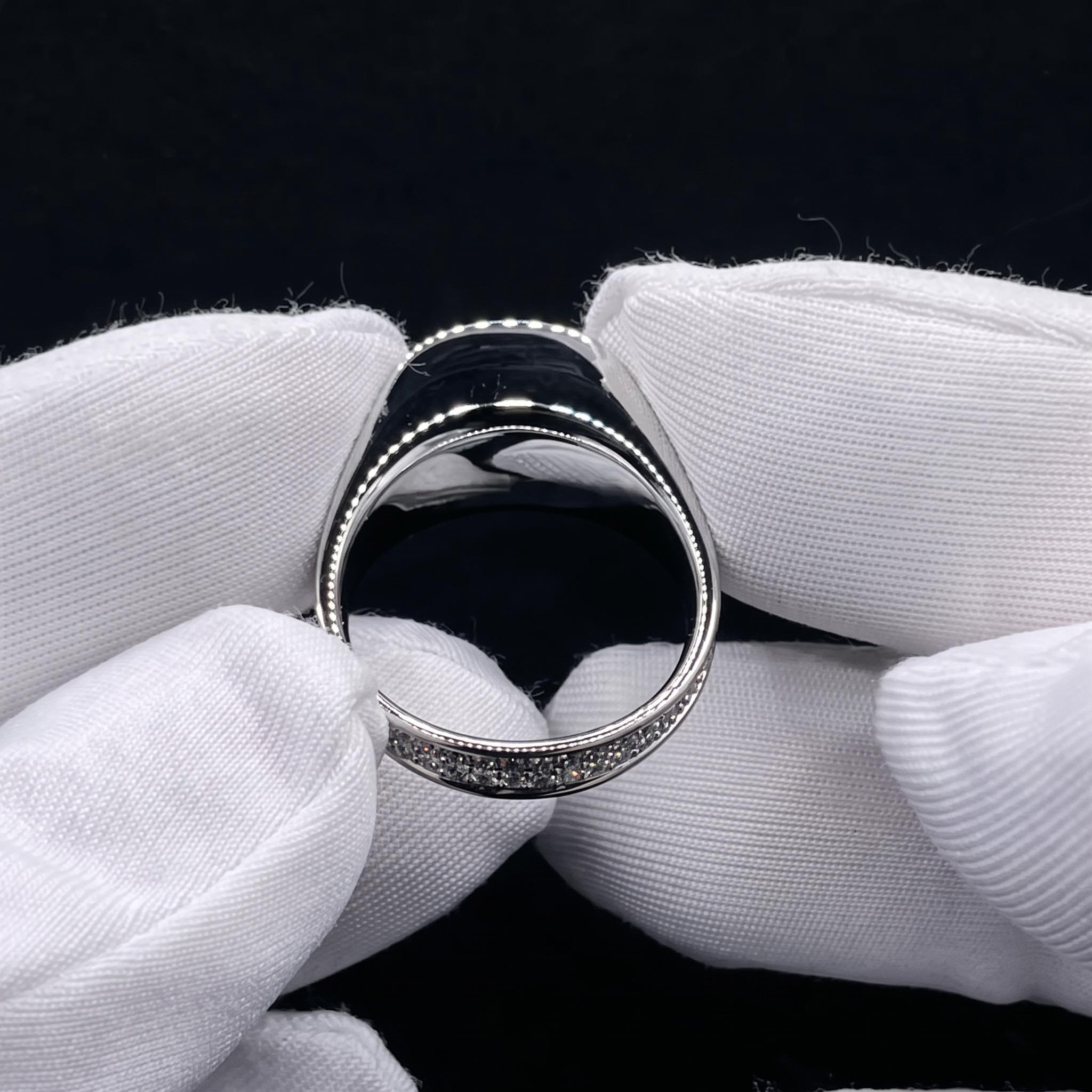 Iced Out Round Cut Inner Diamond Ring