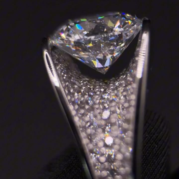 Iced Out Round Cut Inner Diamond Ring