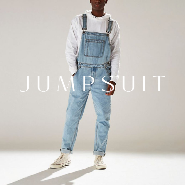 Denim Retro Unisex Jumpsuit