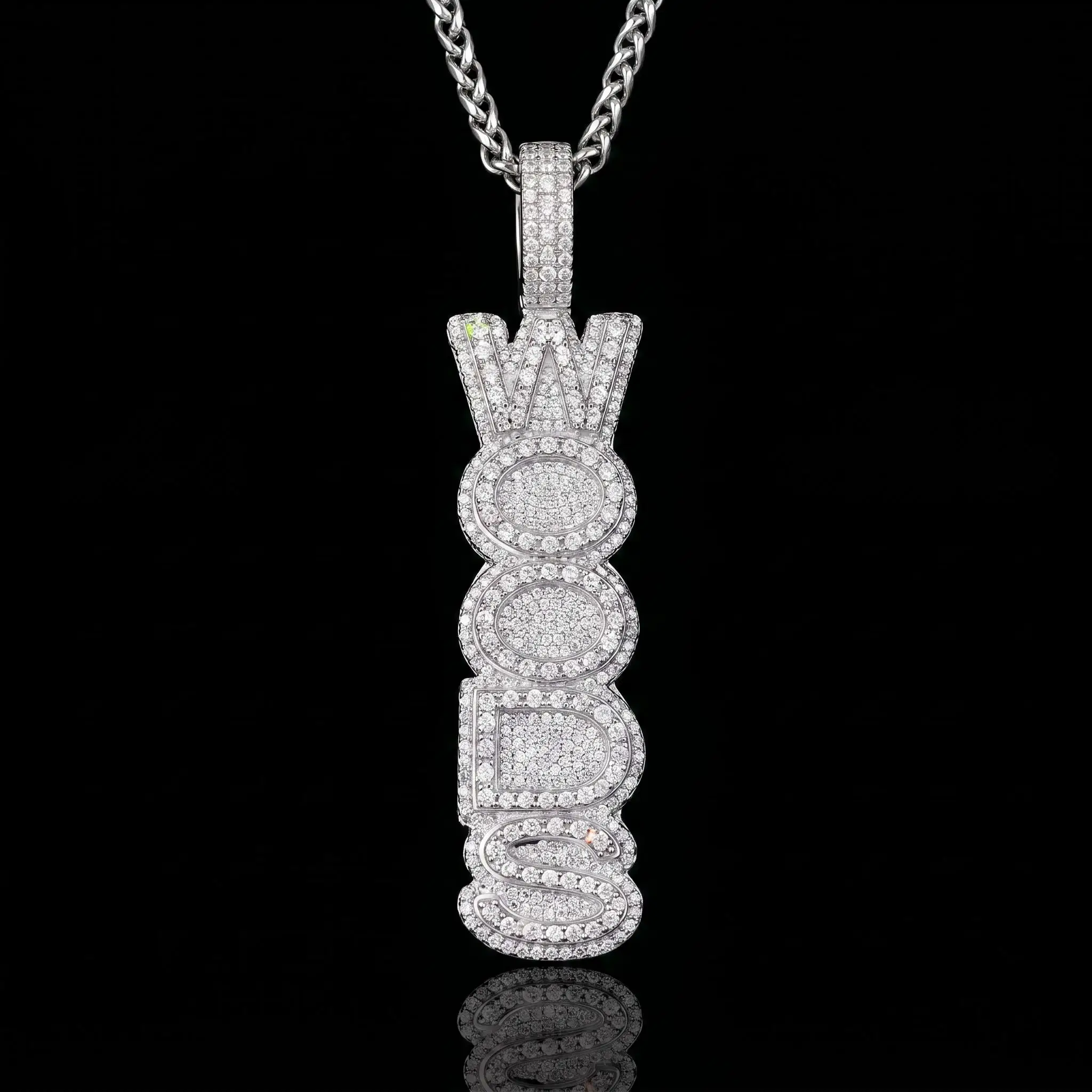 Iced Jesus Crown of Thorns Cross Pendant - Helloice