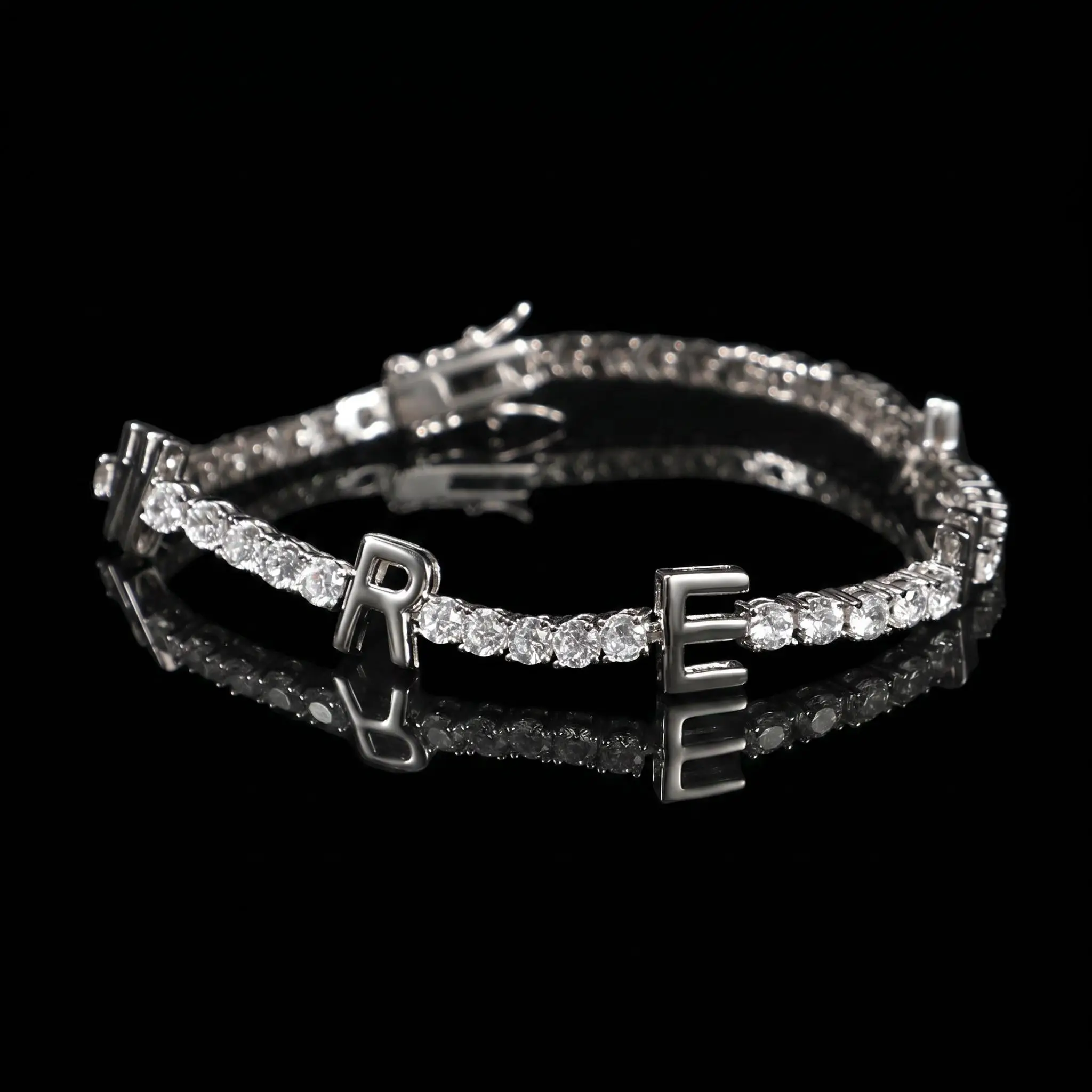 Iced Baguette Cut Butterfly Bangle - Bracelets | Helloice